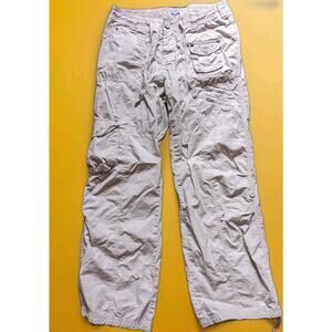 Vintage Y2K Italian Gorpcore Tech Tan Low Rise Cargo Pants Summer Of 69 Sz S